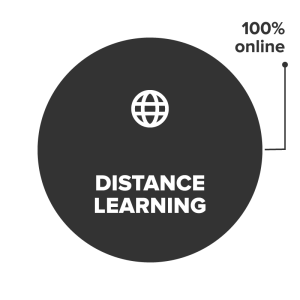 Distance learning courses are conducted 100% online.