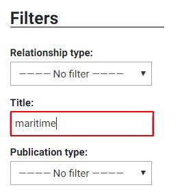 Title filter field