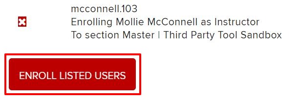 Click Enroll Listed Users button
