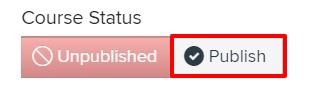 Publish course button