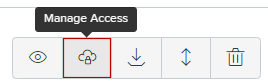 Click cloud icon to Manage Access to a file