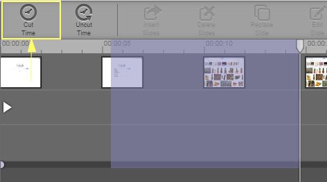 Cut Time button in timeline edit menu