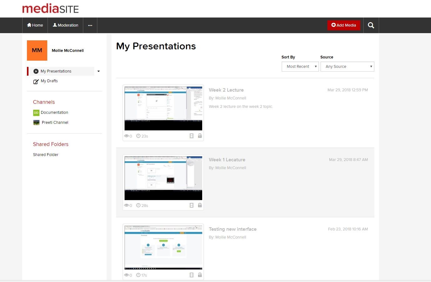 Accessing the MyMediasite Portal (for the first time) Teaching