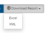 Excel and XML select options under Download Report
