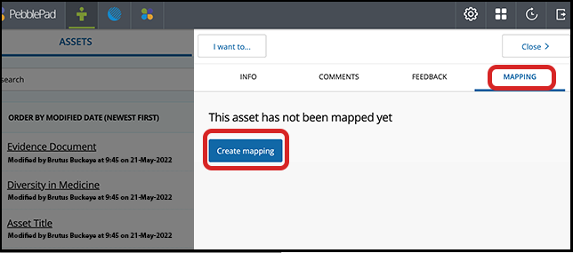 Click Mapping tab and Create Mapping link