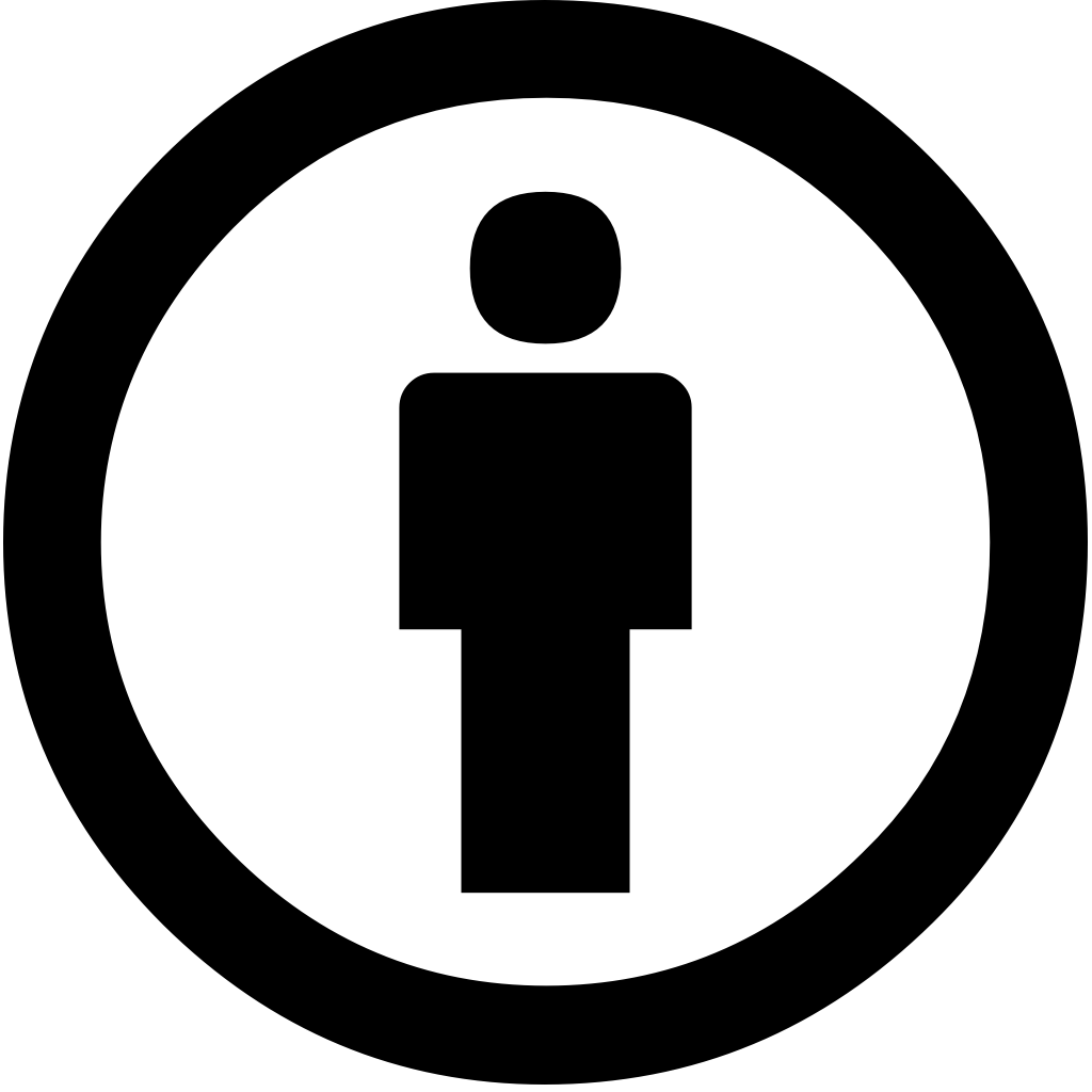 A graphic human figure in a circle, the icon used by Creative Commons to indicate a CC BY license.