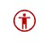 Accessibility checker icon (red person in a red circle)