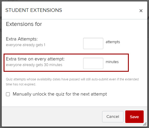 student extensions pop-up