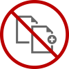 COAM icon to represent that copying or reusing previous work is not permitted: a graphic of two pages and a plus sign in a circle with a slash through it.