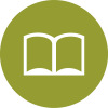COAM icon to represent that open book research is permitted on an assignment: an open book in a circle.