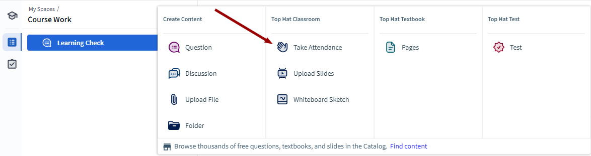 Take Attendance feature