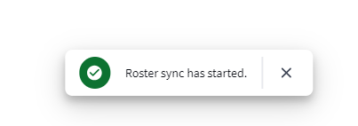 Roster sync has started