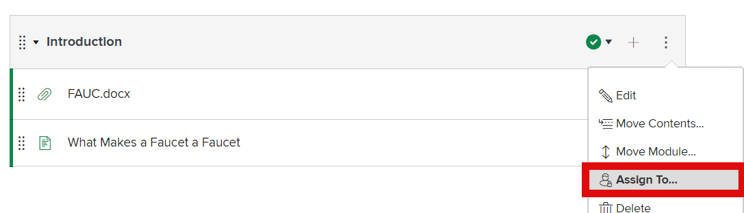 Modules Assign To