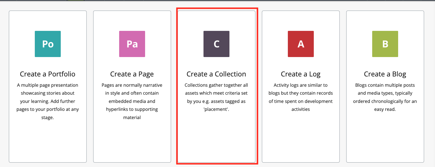 tags collection button