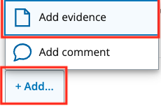 Add evidence button