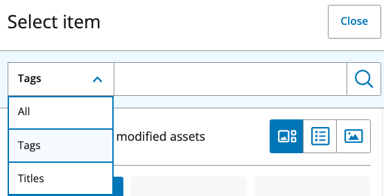 search tags button