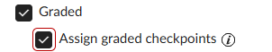 Assign Checkpoints