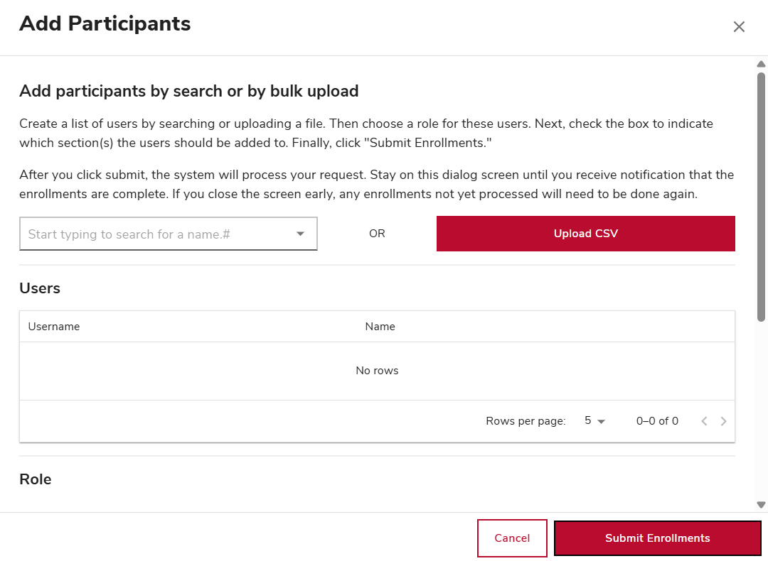 Add Participants Function
