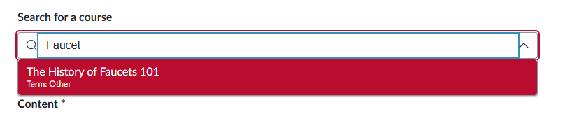 Type your course name
