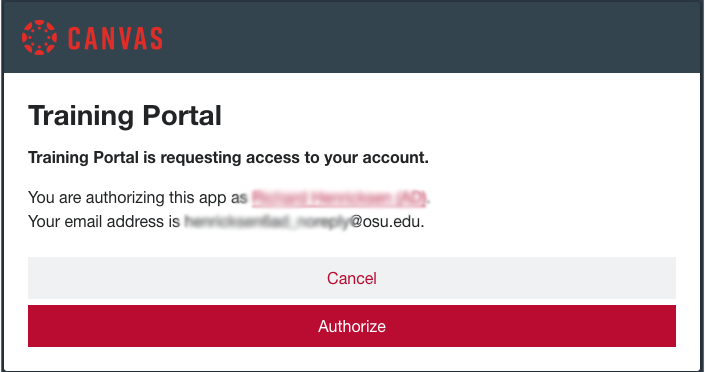 First Authorization Button