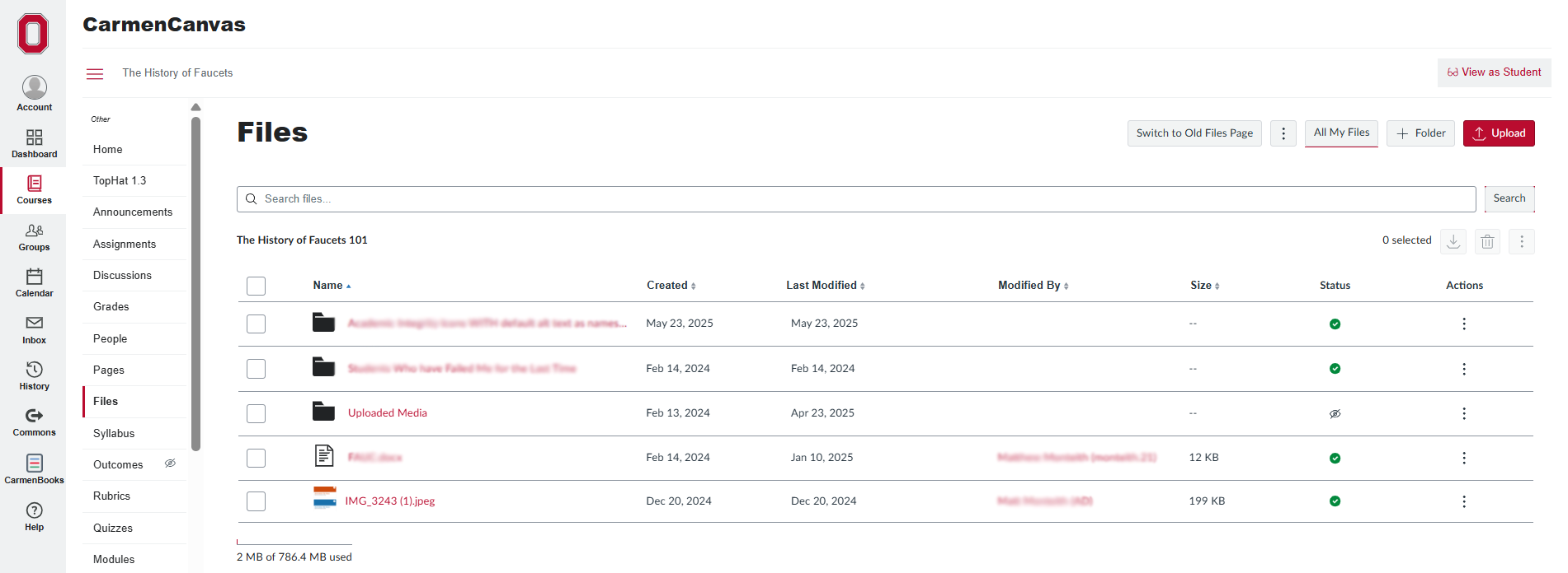 Course Files Location