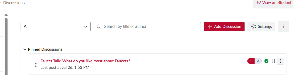 Discussion Name Selection