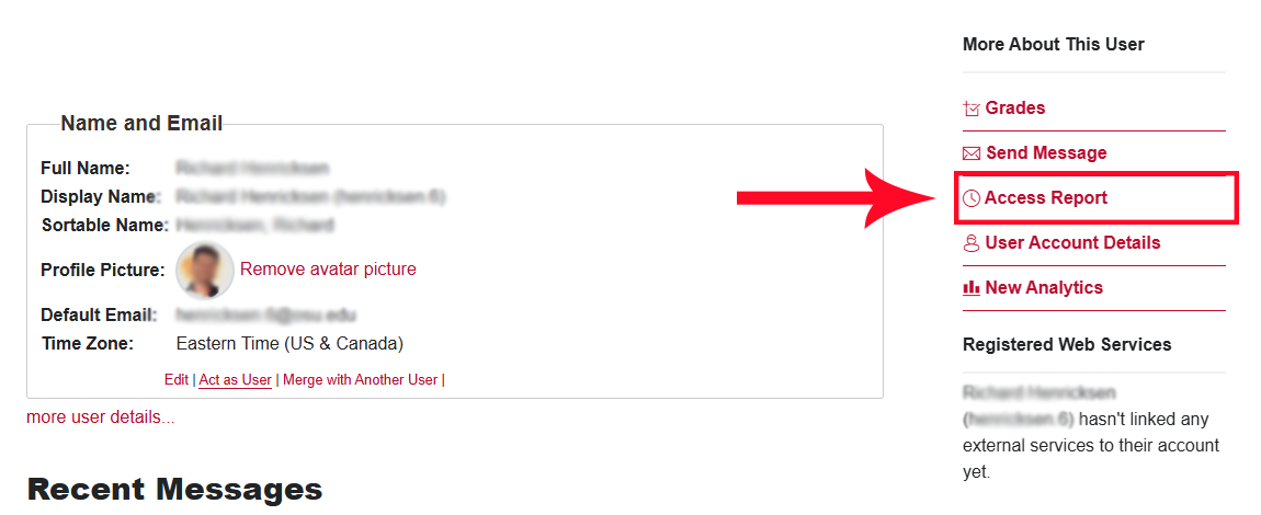 Access Report Button
