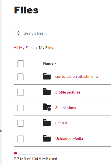 Files Quota Interface
