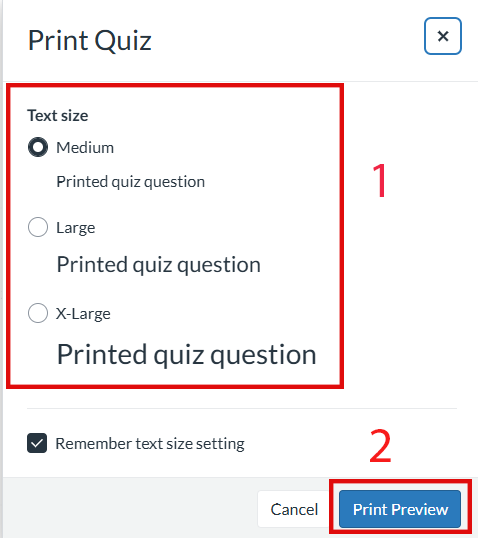 Print Preview Steps