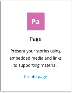 create page button