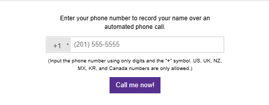 Namecoach Call me