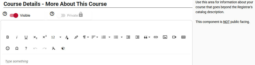 More about this course panel