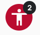 Accessibility Icon with black number icons