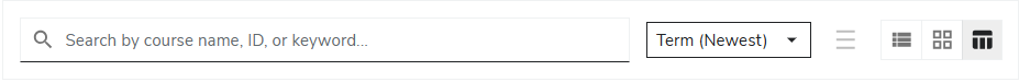 The search bar in the Carmen Landing Page, for finding which course you want to see