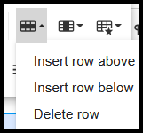 Inserting and Deleting row button for table creation tool in Simple Syllabus