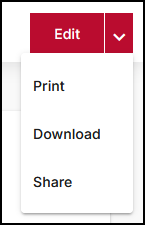 Print button under Simple Syllabus publishing options