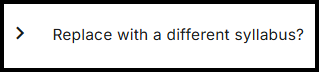 Replace with a different syllabus, option in Simple Syllabus