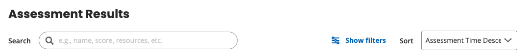 Exam search bar in Honorlock