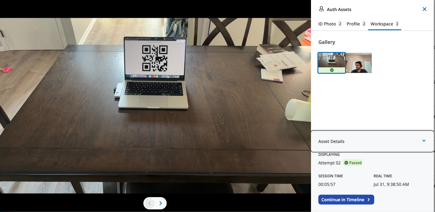 Auth Assets Window and Button