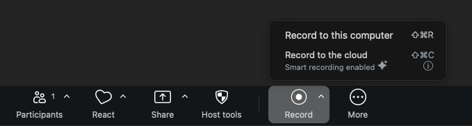 Start Recording button