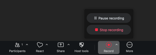 Stop recording Button