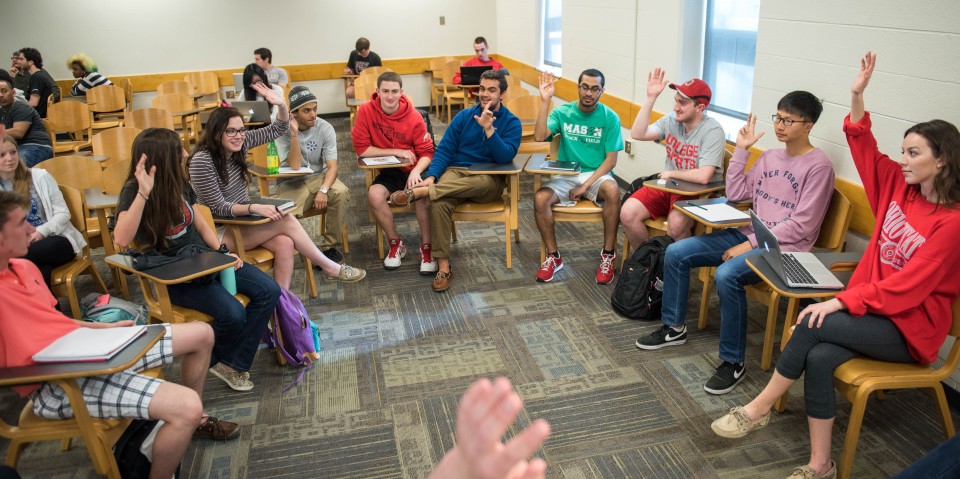 group discussion in classroom