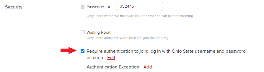 Check Require Authentication