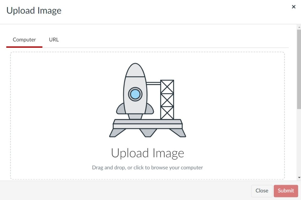 Drag and drop or click to upload an image. 