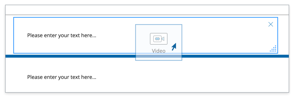 create a page, dragging option